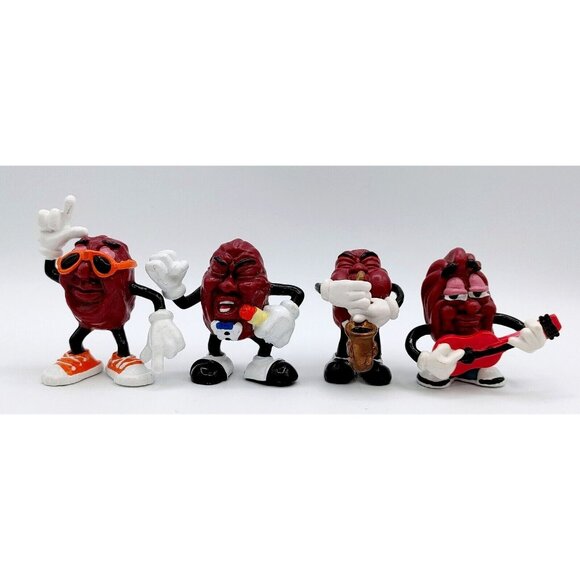 California Raisins  1987 PVC Figures Toys Collectible Vintage Lot of 4 - Picture 1 of 3